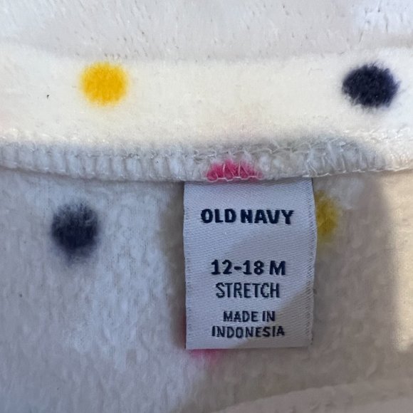 Adorable Old Navy Colorful Polka doted Fleese Baby Dress 3 Months - Picture 7 of 7